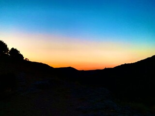 sunset in the mountains