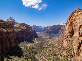 Beautiful Pine Creek Canyon Overlook of Zion National Park