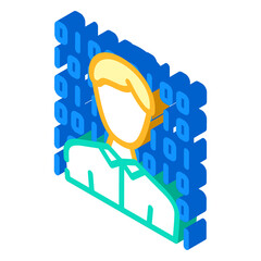 anonymous buyer isometric icon vector. anonymous buyer sign. isolated symbol illustration