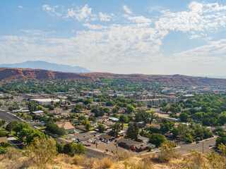 Obraz premium Aerial view of the cityscape of St George
