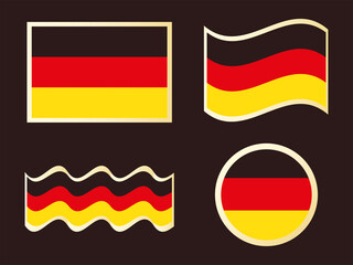 set of german flags
