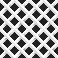 Vector seamless pattern, geometric background Black and white.