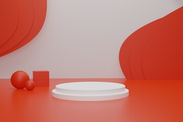 3d podium stage background for product presentation