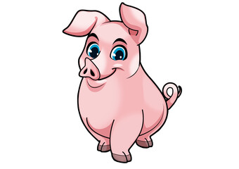 Cute pig cartoon