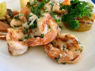 Gambas poêlés à l’ail 