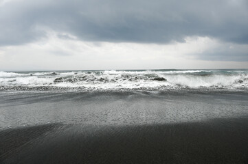 storm on the beach