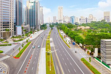 Jakarta city situation during activity restriction