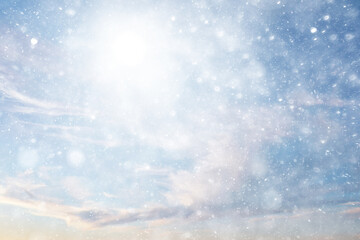 abstract snow background sky snowflakes gradient