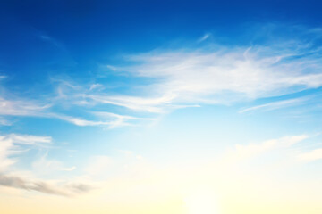 Naklejka na ściany i meble blue sky clouds background abstract skyline landscape nature paradise air