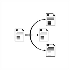 Multiple Copy Icon, Multi Duplication Of Information, Replicate Copy