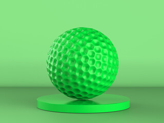 green golf on green background