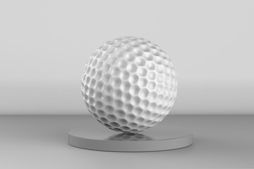golf ball on grey background