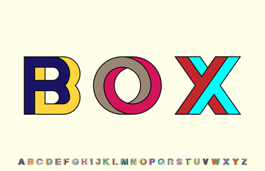 3d unique creative editable typography letters font family