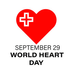 Flat design world heart day concept png elemant
