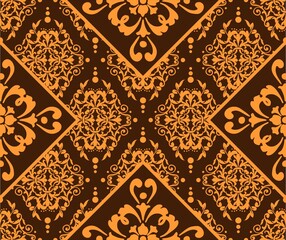 naadloos patroon met gouden ornament