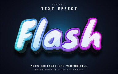 Fototapeta premium Flash text, 3d gradient text effect