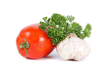 vegetables isolated on white background