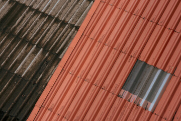 Minimal image of a roof in warm tones 