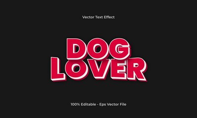 Dog lover editable text effect