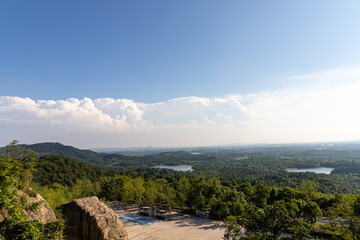 Landscape of Nanjing city on the mountain