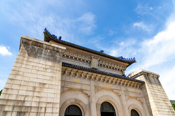 Sun Yat San's Tomb With Blue Sky