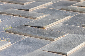 Gray and white slate pettern on the groun under the sun