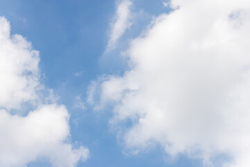 Blue sky with beautiful white clouds
