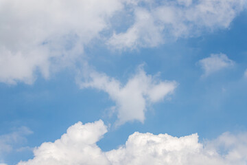 Blue sky with beautiful white clouds