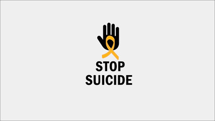 Suicide awareness icon  - obrazy, fototapety, plakaty