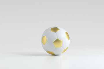 Fototapeta premium 3d rendering golden football game