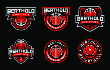 Berthold basketball logo designs  set