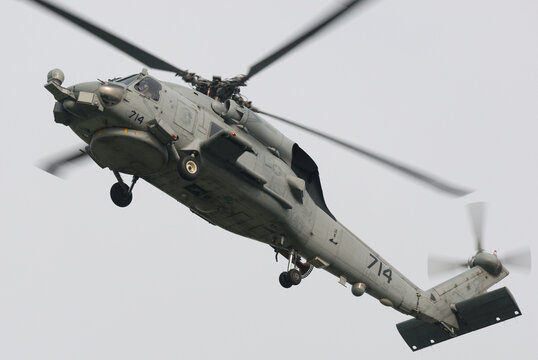 Kanagawa, Japan - June 27, 2011:United States Navy Sikorsky SH-60B Seahawk utility maritime helicopter from HSL-51 'Warlords'.