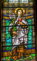 Saint Teresa Stained Glass Maria Sanctuary Auxiliadora Punta Arenas Chile