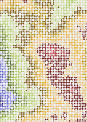 Fototapeta premium Color Pixels Cloud Abstract Computational Generative Art background illustration
