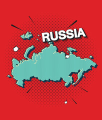 Pop art map of russia
