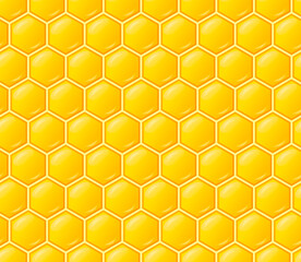 seamless pattern with honeycombs. abstract vector background for beekeeping business