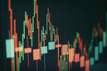 Business success and growth concept.Stock market business graph chart on digital screen.Forex...
