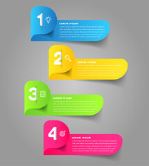 modern text box template, infographics banner 
