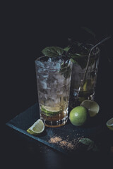 cocktail with lime