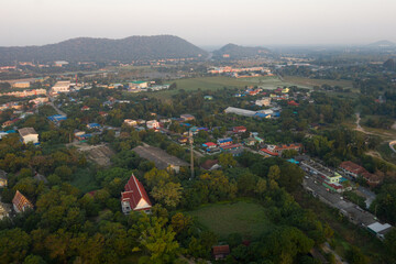 Aerial view of landscape in UTHAI THANI,THAILAND