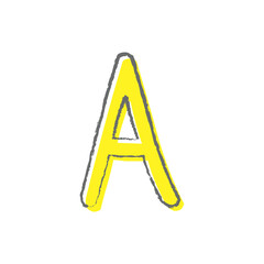 手描き風のA、よくあるご質問、FAQ、クイズ、回答、見出しのイラストセット