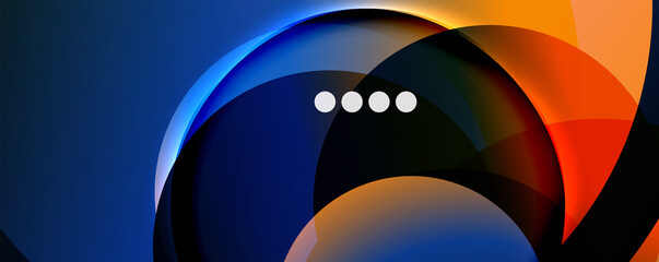 Fluid gradients, swirls and circles. Bright color lines. Vector Illustration For Wallpaper, Banner, Background, Landing Page