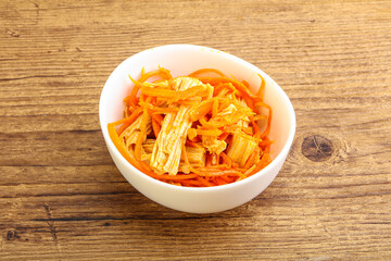 Korean soy asparagus with carrot