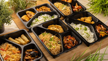 Spicy Chinese take out food