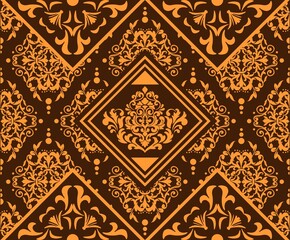 seamless pattern with golden ornament