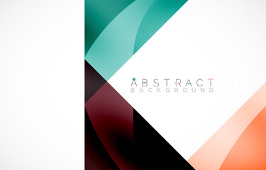 Fototapeta premium Minimal background. Abstract square shape with round corners created with wavy forms. Vector Illustration For Wallpaper, Banner, Background, Landing Page