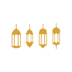 Fanoos lantern icon design set bundle template isolated