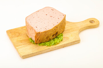Homemade baked traditional meat loaf