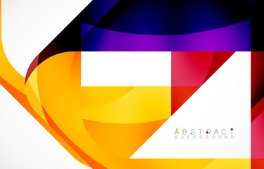 Minimal background. Abstract square shape with round corners created with wavy forms. Vector Illustration For Wallpaper, Banner, Background, Landing Page