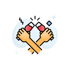 Toast vector filled outline icon style illustration. EPS 10 File